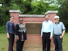 Kristi, Jean, Dan, and Bill at the original site of the Holtzclaw Institute.